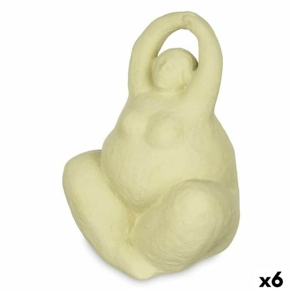 Dekorativ figur Grøn Dolomite 14 x 18 x 11 cm (6 enheder) Dame Yoga