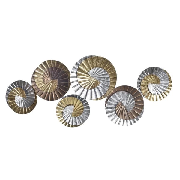 Seinäkoriste DKD Home Decor Metalli Monivärinen Itämainen Spiraalit (104 x 4,5 x 43 cm)