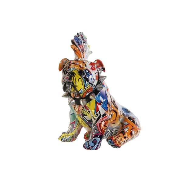 Dekorativ figur Home ESPRIT Multifarvet Hund 17 x 25 x 27 cm