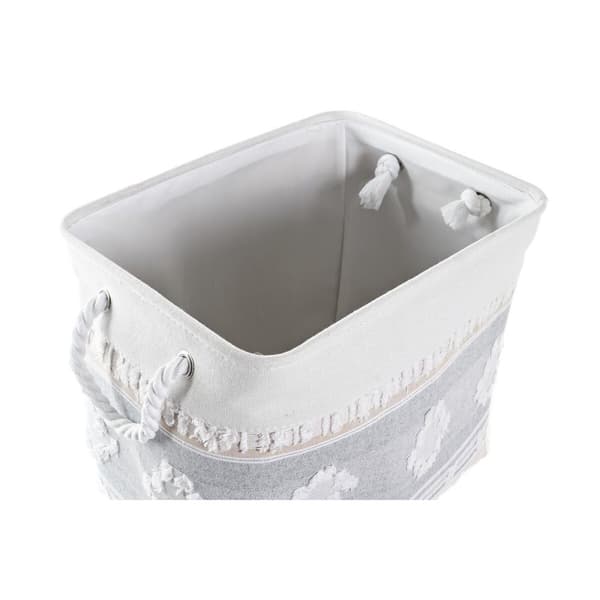Korisetti DKD Home Decor Harmaa Puuvilla (45 x 35 x 40 cm) (2 Kappaletta)