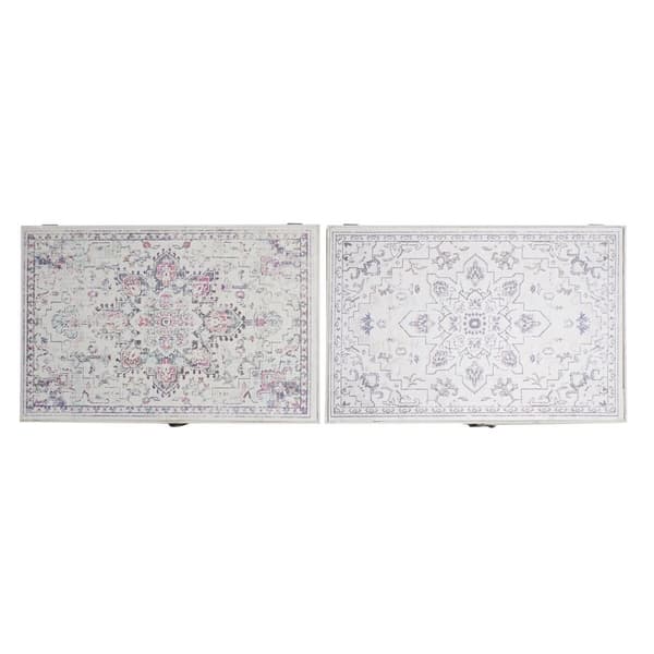 Koristerasia DKD Home Decor Monivärinen Puu MDF Etninen Arabi Tiski (2 osaa)
