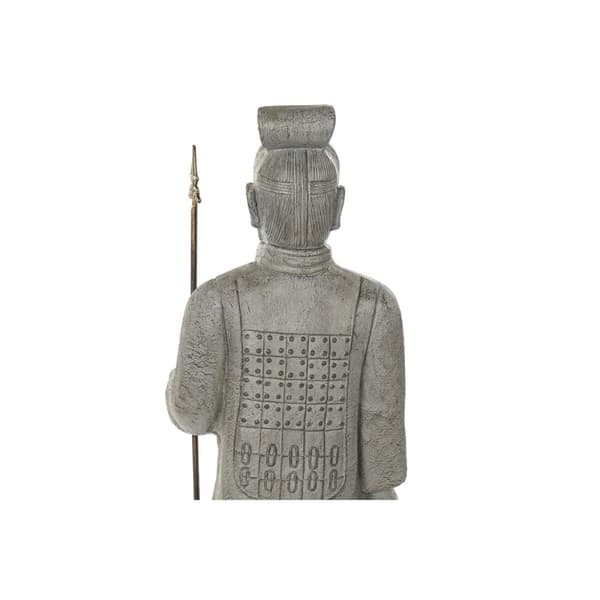 Dekorativ figur Home ESPRIT Grå Gylden Orientalsk Kriger 35 x 32 x 118 cm
