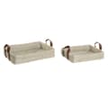Miniatyrbillede 1 af 2: Bakkesæt DKD Home Decor Natur Lys brun Urban 41 x 32 x 9 cm (2 enheder)