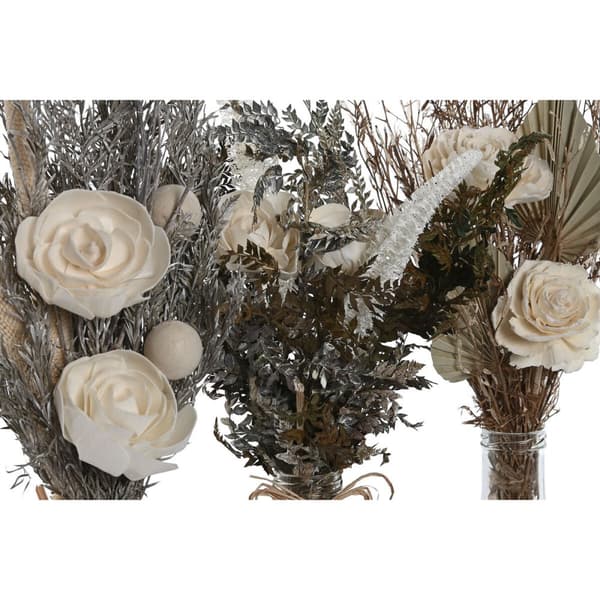 Dekorativ plante Home ESPRIT Krystal Blomst 11 x 11 x 40 cm (3 enheder)