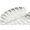 Miniatyrbillede 2 af 3: Borddekoration Home ESPRIT Sølvfarvet Aluminium Moderne Blad af en plante 38,5 x 28 x 3 cm