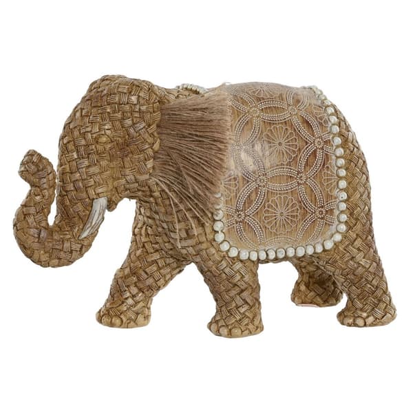 Prydnadsfigur Home ESPRIT Naturell Elefant 23 x 9,5 x 15,5 cm