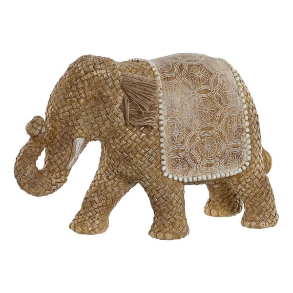 Prydnadsfigur Home ESPRIT Naturell Elefant 32 x 12 x 21 cm