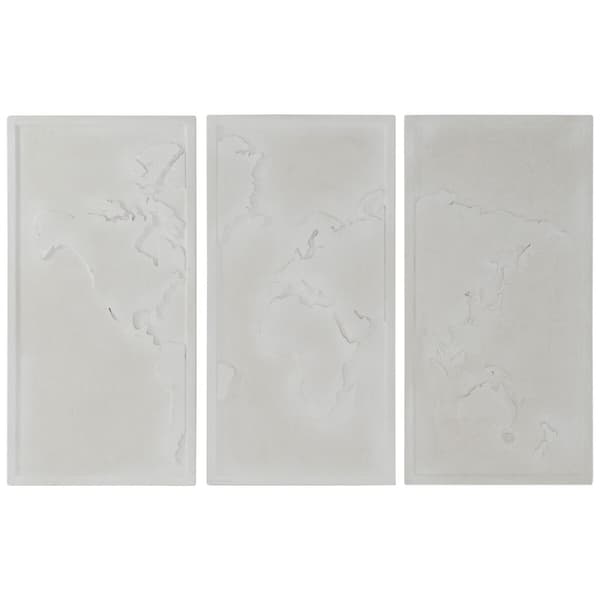 Väggdekoration Home ESPRIT Vit Modern Världskarta 180 x 4 x 120 cm (3 Delar)