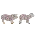 Miniatyrbild 1 av 2: Prydnadsfigur Home ESPRIT Vit Multicolour Virágok 34 X 13,5 X 18,5 cm (2 antal)