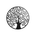 Miniatyrbilde 4 av 6: Veggpryd Home ESPRIT Svart Tre Shabby Chic 100 x 1 x 100 cm 99 x 2 x 99 cm