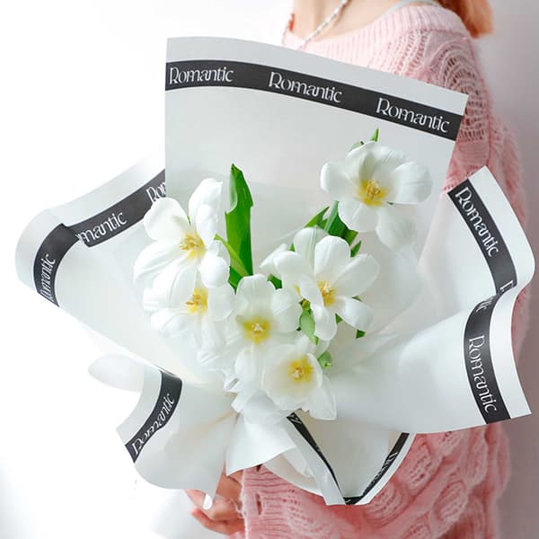 INF Elegant vanntett blomsterinnpakningspapir - 20 ark Happily Ever After