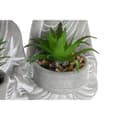 Miniatyrbild 3 av 3: Dekorativ växt Home ESPRIT Polyetylen Cement Buddha Orientalisk 10,5 x 8 x 16 cm (3 antal)