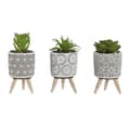 Miniatyrbilde 1 av 3: Dekorativ Plante Home ESPRIT Polyetylen Sement 6,5 x 6,5 x 11 cm (3 enheter)