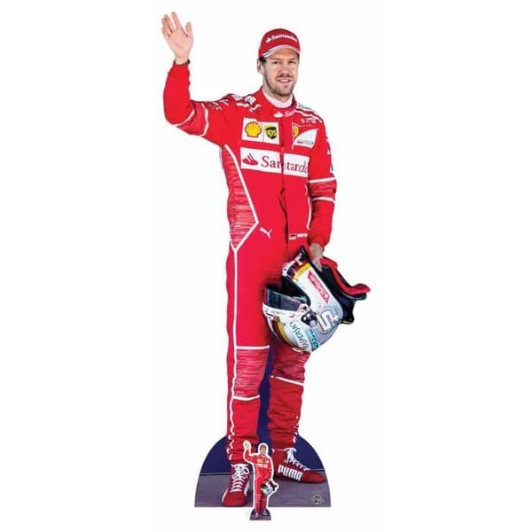 Figur - Sebastian Vettel - Röd - 183 cm - Ultra lätt - Inredningsdekoration