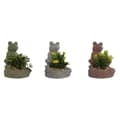 Pikkukuva 1 / 3: Koristekasvi Home ESPRIT Polyetyleeni Sementti Sammakko 9 x 9 x 13 cm (3 osaa)
