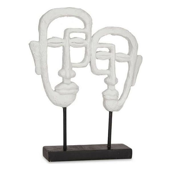 Dekorativ figur Ansigt Hvid Polyesterharpisk (27 x 32,5 x 10,5 cm)