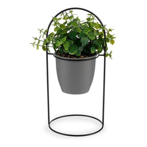 Koristekasvi Ibergarden QY-H093 Metalli Muovinen 21 x 30 x 21 cm Tuellinen Harmaa