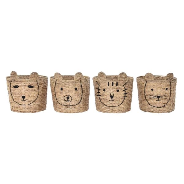 Kori DKD Home Decor Trooppinen eläimet Vihvilät (35 x 35 x 35 cm) (4 osaa)