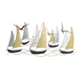 Miniatyrbillede 1 af 4: Vægdekoration Home ESPRIT Blå Gylden Yachts 117,5 x 5 x 58 cm