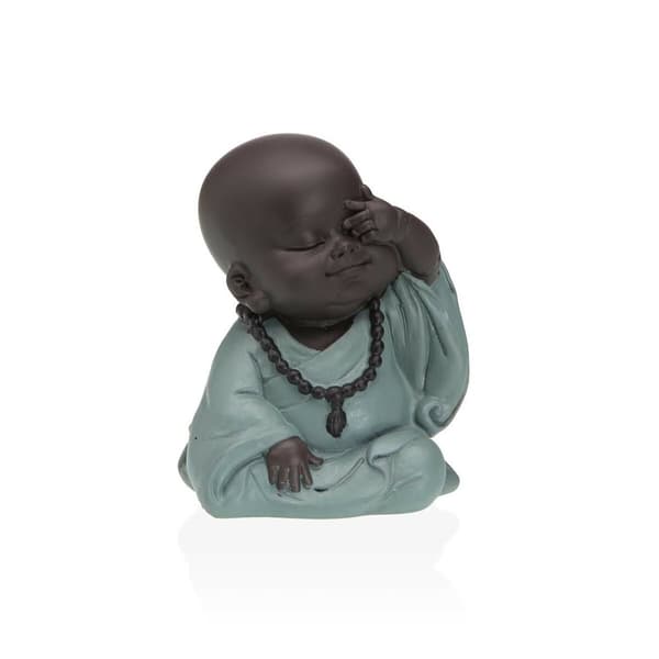 Dekorativ figur Versa Harpiks Buddha 7 x 9,5 x 8 cm