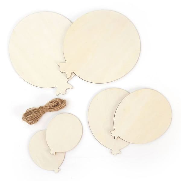 DEKORATIVT FÖREMÅL Creative Seed Wood Ballong set om 6 delar