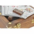 Miniatyrbillede 3 af 3: Brætspil DKD Home Decor Sheesham 17 x 17 x 5,5 cm Gylden Brun 4 Dele