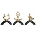 Miniatyrbild 1 av 2: Prydnadsfigur DKD Home Decor 28 x 7 x 35 cm 28 x 8 x 36 cm Svart Gyllene Yoga (3 antal)
