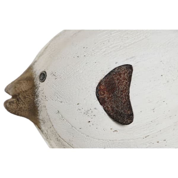 Prydnadsfigur Home ESPRIT Vit Naturell Fisk 24 x 10 x 33 cm