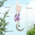 Miniatyrbilde 4 av 4: INF Krystallbilamulet med kyanitt og amazonitt med snor