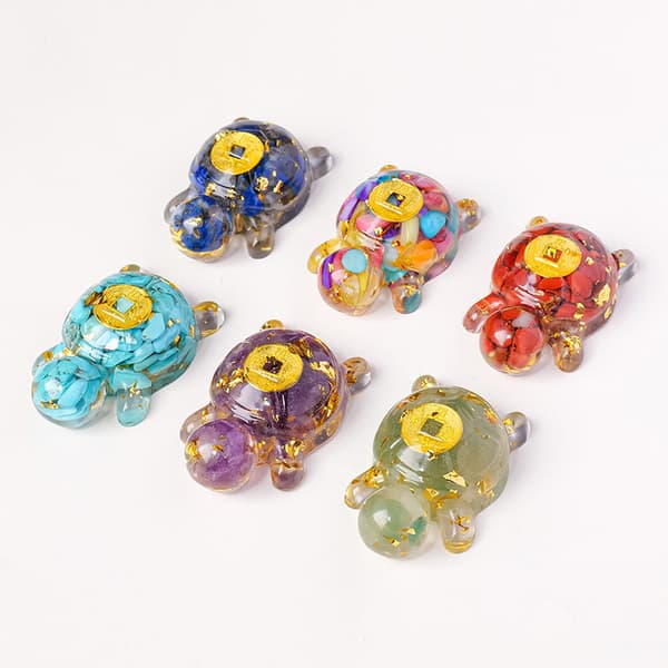 INF Jasper Resin Turtle Figurine