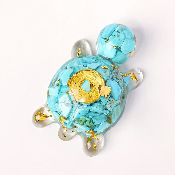INF Jasper Resin Turtle Figurine