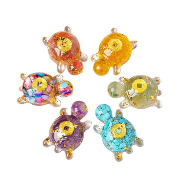 INF Jasper Resin Turtle Figurine