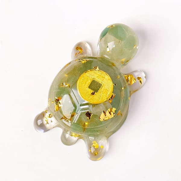 INF Jasper Resin Turtle Figurine