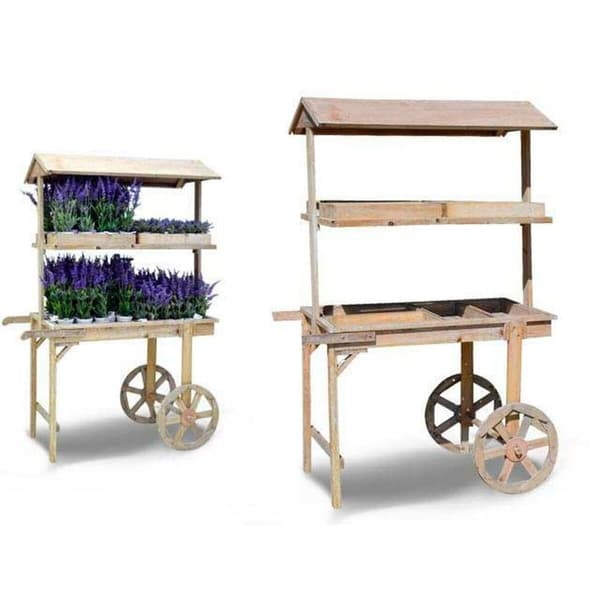 Blompall med hjul Ibergarden WP15014 Trä 121 x 171 x 59 cm