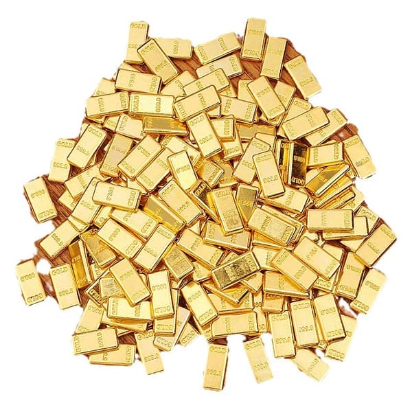 INF Set med 10 realistiska guldtackoreplikor - legering