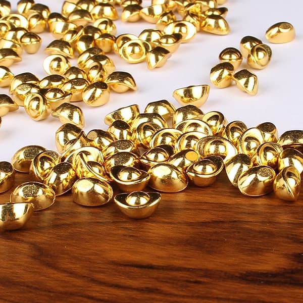 INF Sett med 10 Mini Gold Bar Replicas Dekorative Ingots