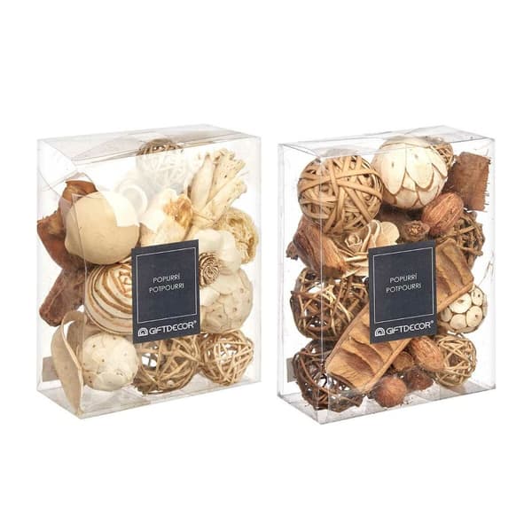 Decorative Potpourri Hvid Brun 16 x 21 x 7 cm (12 enheder)
