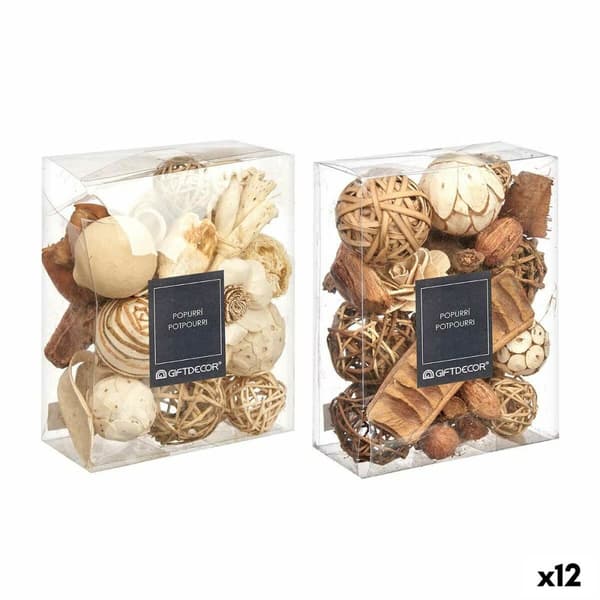 Decorative Potpourri Hvid Brun 16 x 21 x 7 cm (12 enheder)