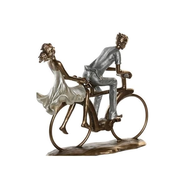 dekorativ figur 27 x 9,5 x 23 cm roséguld vit (2 enheter) - Färg:GULD