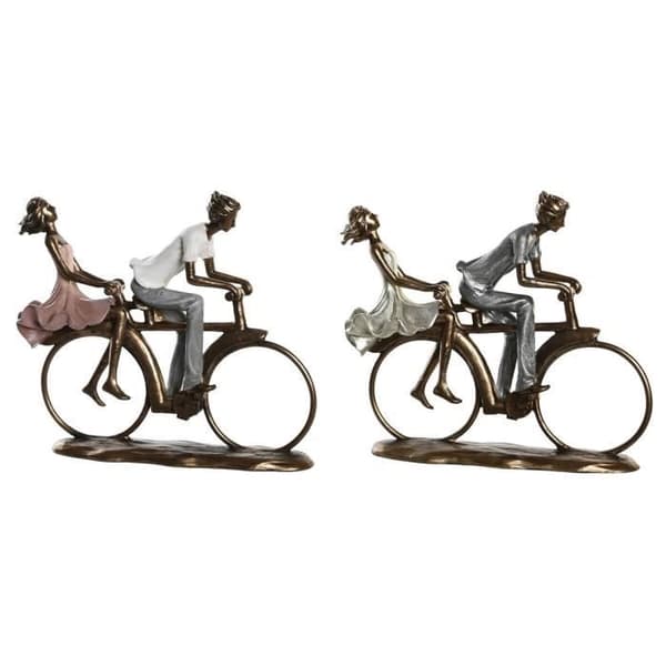 dekorativ figur 27 x 9,5 x 23 cm roséguld vit (2 enheter) - Färg:GULD