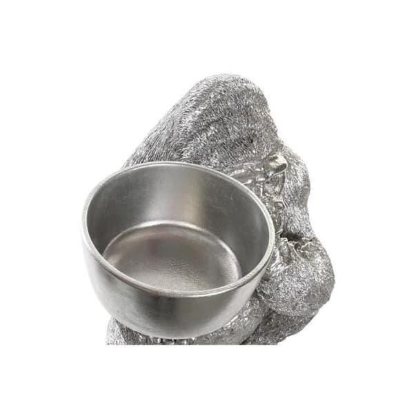 dekorativ statyett silverhartsgorilla (32 x 26,5 x 36 cm)