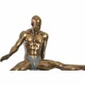 Miniatyrbild 3 av 3: modern gymnastharts gyllene dekorativ figur (36 x 19 x 46 cm)