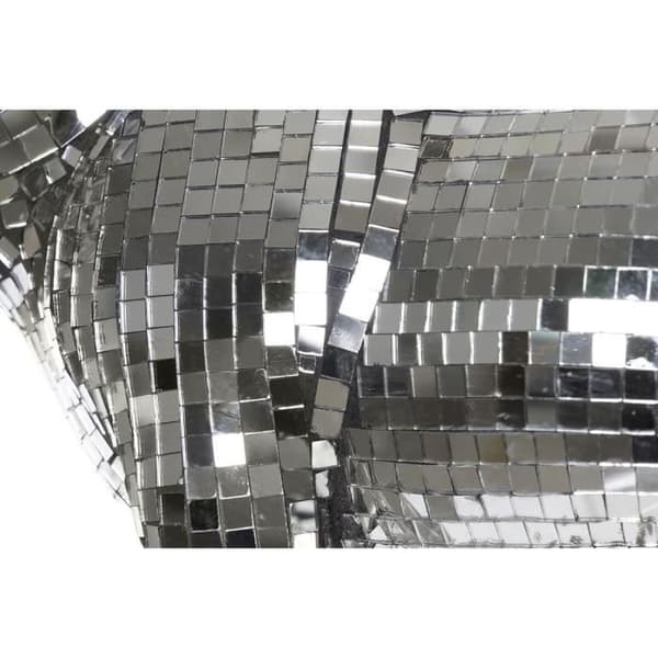 dekorativ figur engelsk silver bulldog modernt harts (45,5 x 21,5 x 25 cm)
