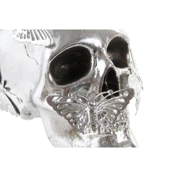 dekorativ statyett 16,5 x 10,5 x 11,5 cm silverguldskalle (2 enheter)