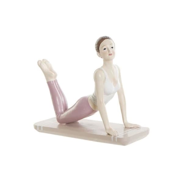 dekorativ figur 16 x 6 x 13 cm scandi rose yoga