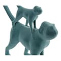 Miniatyrbild 3 av 3: dekorativ figur 22,5 x 8 x 27,5 cm rosa grön harts tropisk flockning - Färg:ROSA