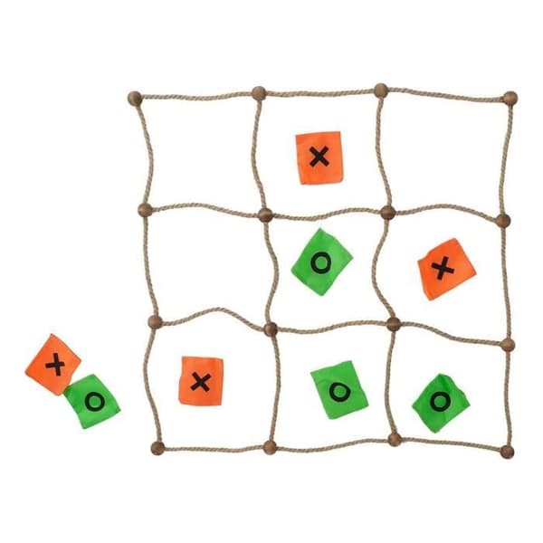 Tre i rad-spel DKD Home Decor Träfiber (30 x 25 x 6 cm)