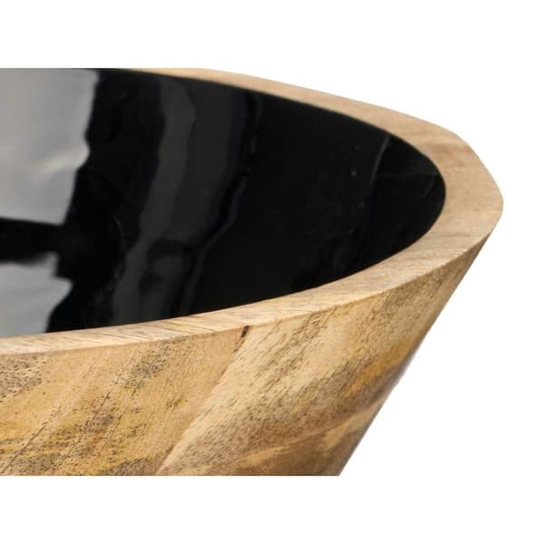 Skål MALI-701 B Svart E-post Mangoträ 24,3 x 10,5 x 24,3 cm (6 antal)