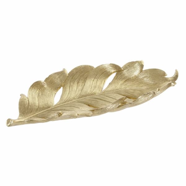 Brett DKD Home Decor S3017331 Ark Gyllen Harpiks Blad av plante (39 x 18 x 4.7 cm) (39 cm)