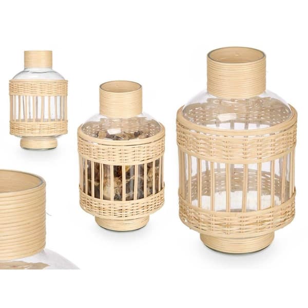 Dekorativ kanna SG-30554 Transparent Naturell 16 x 27,5 x 16 cm (6 antal)